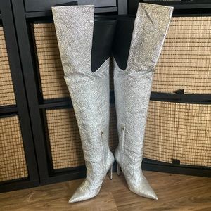 Good American thigh high boots